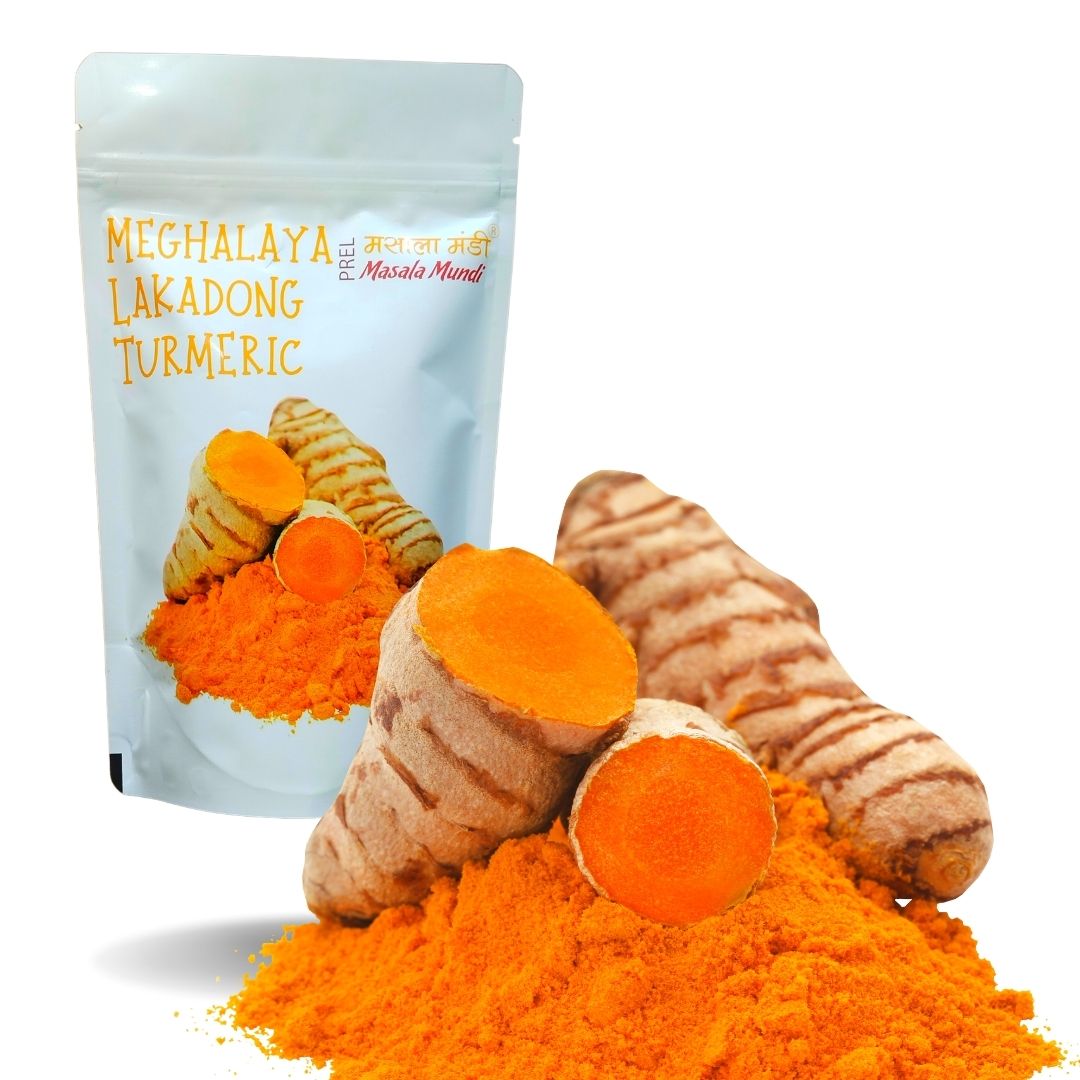 Lakadong Turmeric Powder | 7+% Curcumin | Sourced from Jaintia Hills, Meghalaya 100GM (Pack of 10)